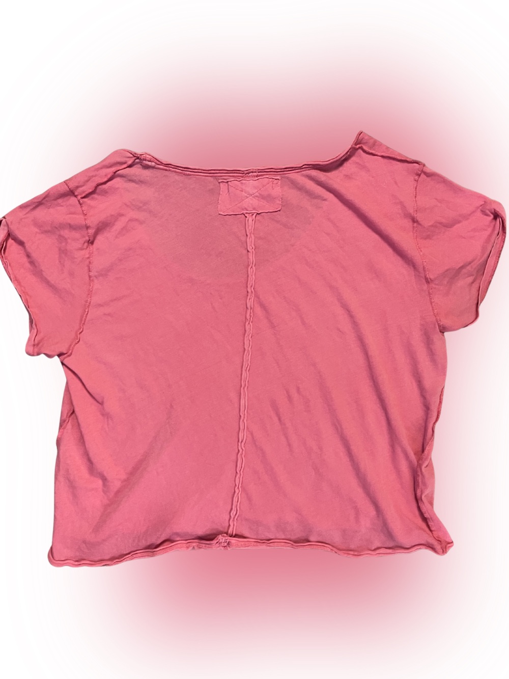 Free People We The Free Boxy Scoop Neck Tee | Pink | Size Medium - Picture 2 of 7